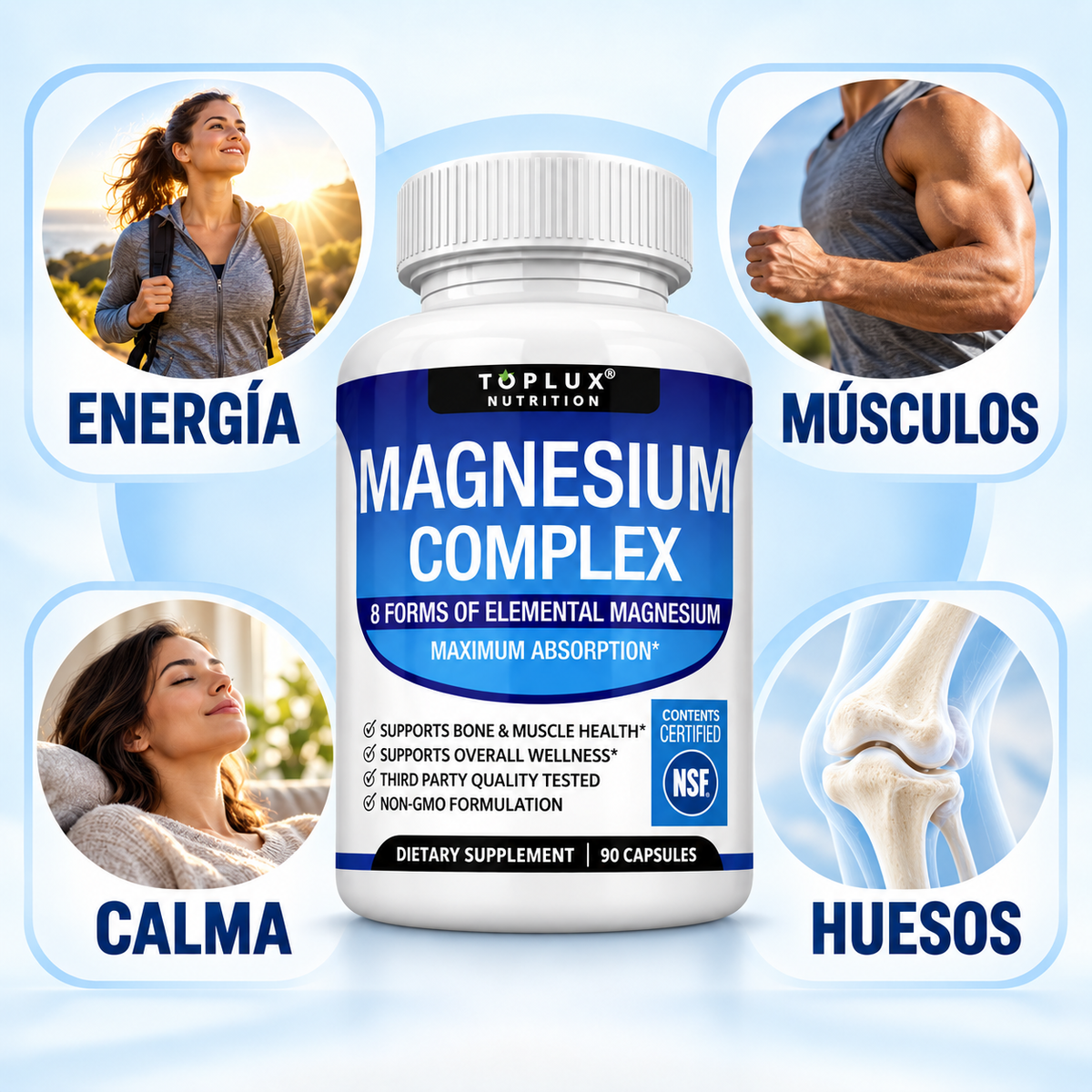 Beneficios del magnesio: energía, recuperación muscular, calma y huesos
