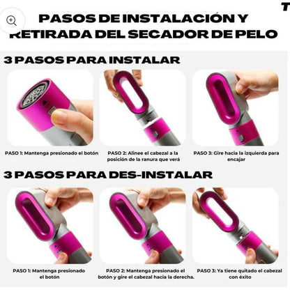 Kit Styler Pro 5-en-1: Secado y Ondas de Salón en Casa