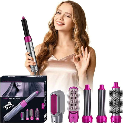 Kit Styler Pro 5-en-1: Secado y Ondas de Salón en Casa