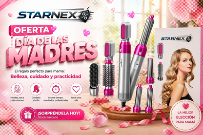 Kit Styler Pro 5-en-1: Secado y Ondas de Salón en Casa