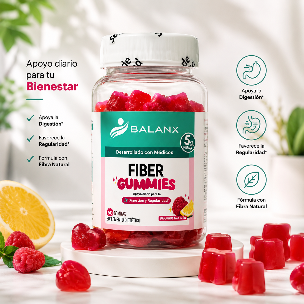 Fiber Gummis-Desinflamá tu vientre en 15 dias
